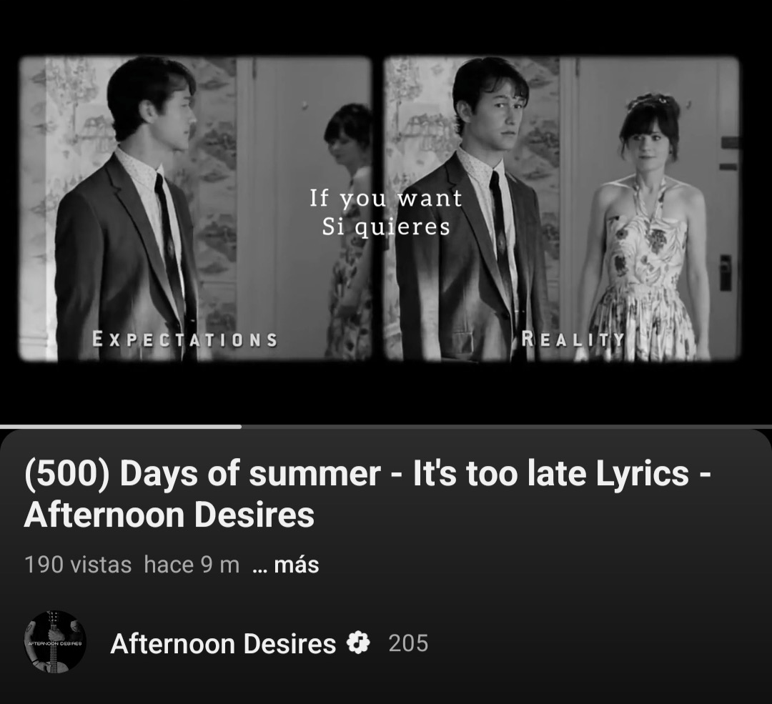 Its to lat 500 days con summer